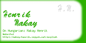 henrik makay business card